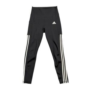 Adidas Leggings Womens S Small Grey AeroReady DailyRun 3 Stripes Wicking Stretch